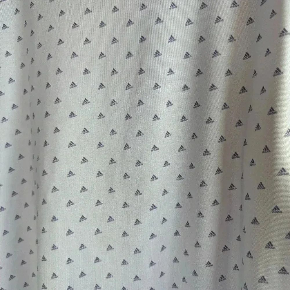 Adidas Golf Polo Shirt ‎ Men’s Size M Adidas Logo Print UPF 50 Lavender